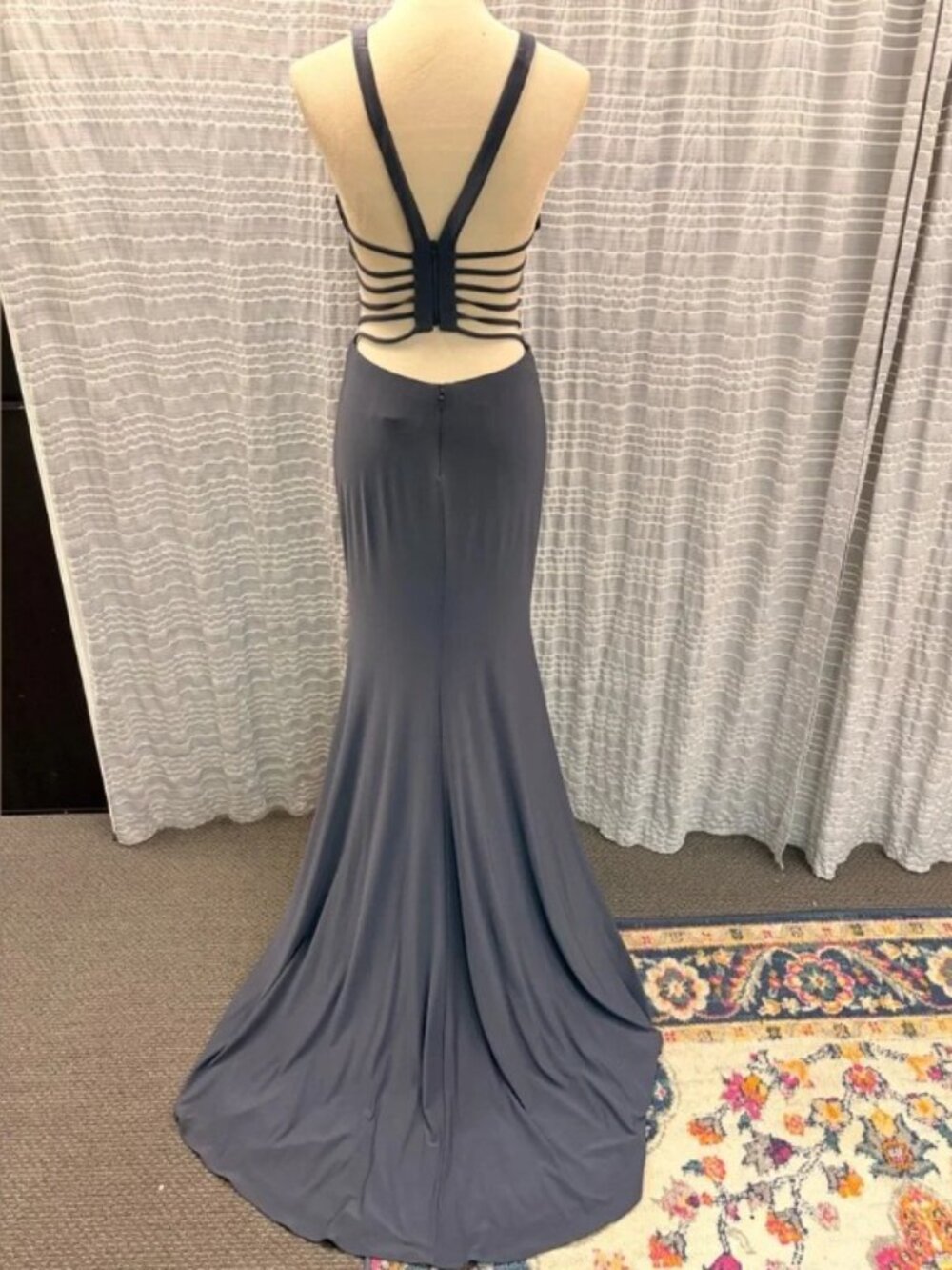 Backless Hourglass Gown- Clarisse 3459 Stone - Picture 7 of 8
